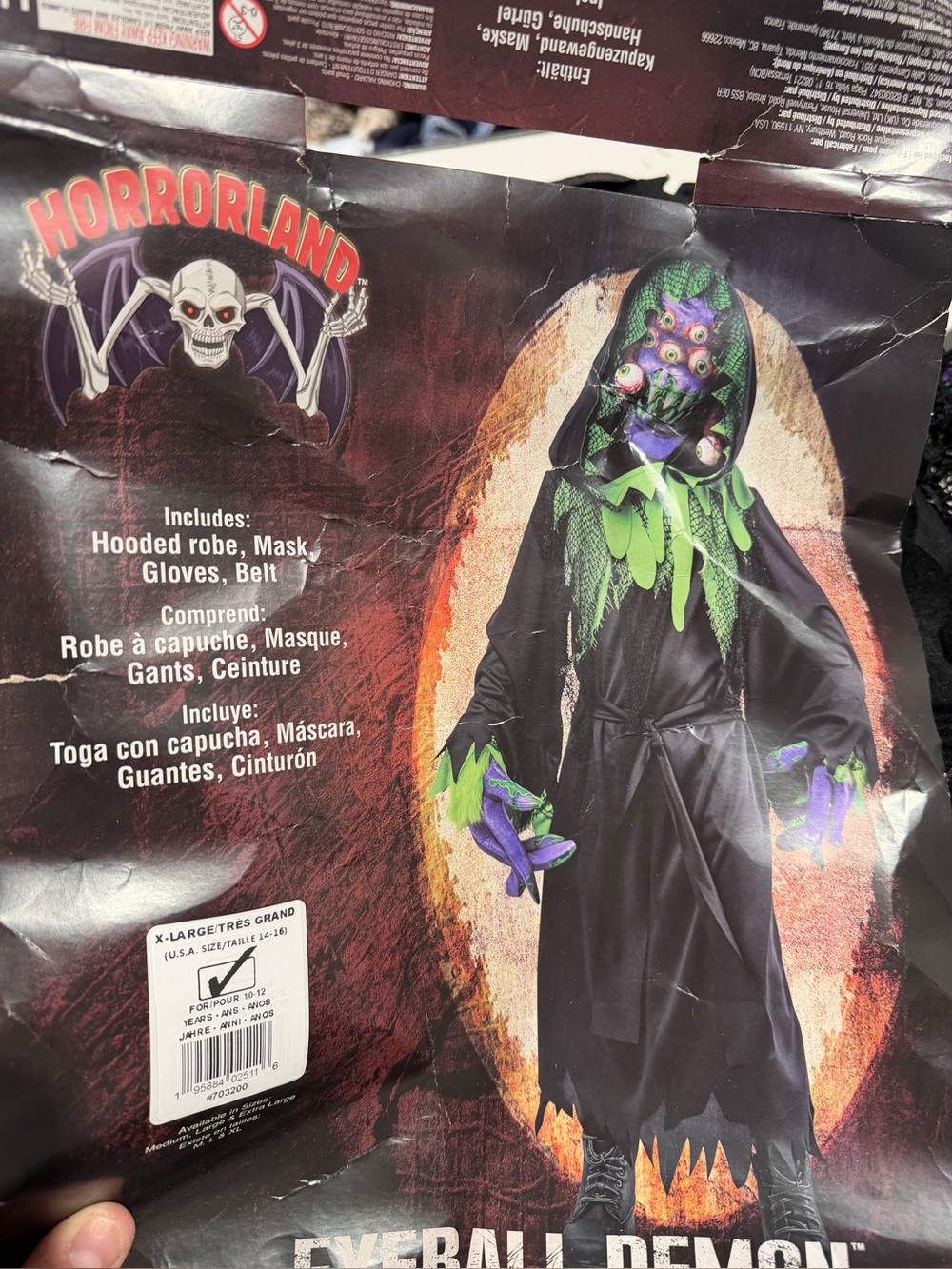 NWT Horrorland Eyeball Demon Costume, Youth XL (14-16)